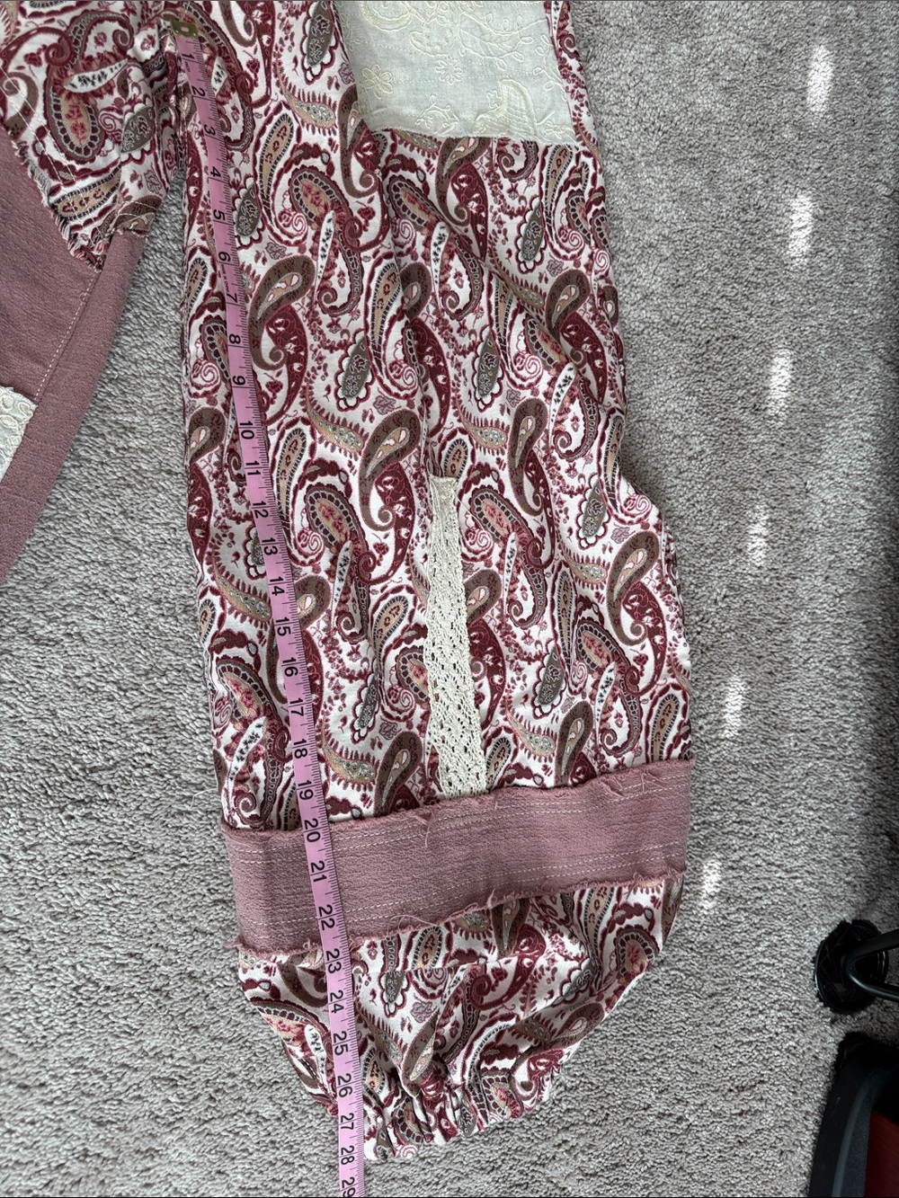 POL Boho Paisley Patchwork Women's Harem Pants - Mauve - Picture 15 of 16